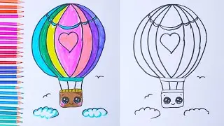 How to Draw a Hot Air Balloon | How to draw easy