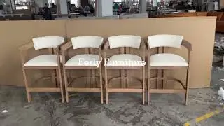 FERLY Ergonomic Wooden Dining Chair with Curved Backrest FL25DC001-1