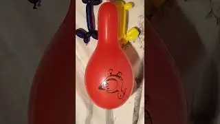 Pump to Pop Cattex 12 Inch Balloon Cute Duck Bird Print Red #balloonpop #balloon #balloons