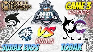 Suhaz Evos VS Todak ( Game 3 ) MPL MY Season 7 2021 Playoffs