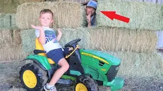 We play hide and seek and winner gets a prize | Tractors for kids