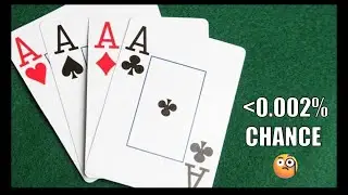 How to calculate the probability of picking 4 aces from 52 cards