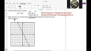 NJSLA Released Items Algebra 1 Quadratic Functions Features and Solving Quadratic Equations 37