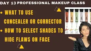 PROFESSIONAL MAKEUP COURSE CLASS DAY 13| CORRECTOR & CONCEALER DIFFERENCE|MAKEUP CLASS |PRATIBHA