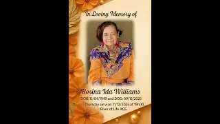 In Loving Memory of Rosina Ida Williams Memorial Service 11 December 2025.