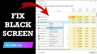 How  Remove Black Screen our pc You have End Windows Explorer Task | Fix Black Screen | Latest 2025