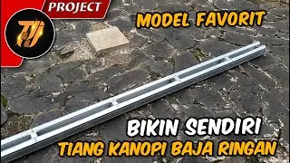 Project kanopi baja ringan masjid part 02 / bikin tiang kanopi model H kuat pakai wirama truss