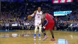 Russell Westbrook Blows By Wall for One Hand Slam l 11.30.16