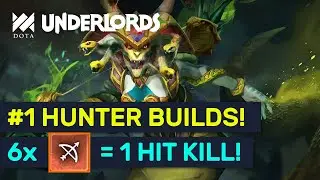#1 HUNTER BUILDS! 6 Hunter = 1 Shot 1 Kill Builds! | Dota Underlords