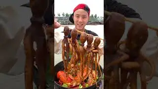 Chinese Fisherman Cooking and Eating Fresh Seafood 🦐 #10
