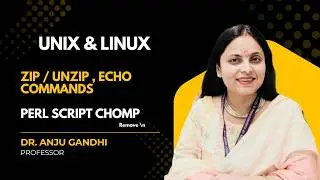 Linux Commands - zip/unzip, echo | Perl Chomp Function
