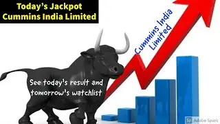 Today's Jackpot- Cummins India.......Check out Intraday + Swing watchlist for Nov 13th right here
