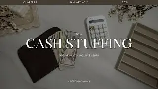 First Cash Stuffing of 2026 🤍 | $685 + 1K Giveaway Announcements