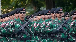 Indonesian forces rehearse for historic Bastille Day parade in Paris