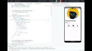 UI with stack widget. Example Flutter mobile app.
