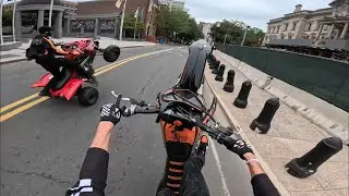 YZ450F WHEELIE FROM PA TO TRENTON NJ!