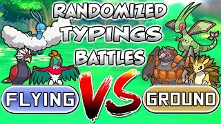 We Catch Randomized Pokemon Based On Typing Then We Battle! Flying VS  Ground!