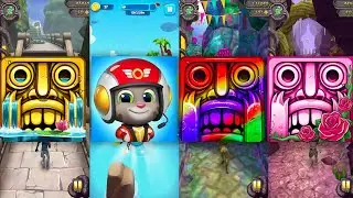 Temple Run 2 Enchanted Palace Vs Talking Tom Sky Run Vs Temple Run 2 Holi Festival Vs Temple Run 2 W