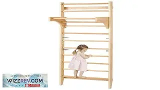 VEVOR Swedish Ladder Wall Gym 10 Level Solid Wood Indoor Jungle Gym 220lbs