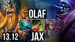 OLAF vs JAX (TOP) | Rank 2 Olaf, Quadra | KR Challenger | 13.12