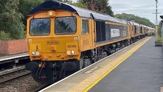 Triple header 66306 & 66772 & 66708 & crossover with 195004 1L53 Lea Road 1/10/2025