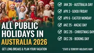 All national holidays in Australia 2026