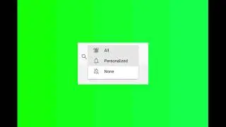 Green screen video for bell icon with All notifications.