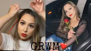 ASMR GRWM 🍷 Makeup, hair & Outfit for date night ❤️🌹