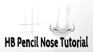 How to Draw a Nose With Only HB Pencil (Easy Tutorial) | Nose Drawing Step by Step or Beginners