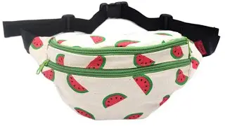 LParkin Fanny Pack Watermelon Hip Bag Waist Bag Canvas Bum Belt Hip Pouch Bags