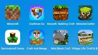 Minecraft, Craftman Go, Mecraft Building, MonsterCrafter, Survivalcraft, Craft and Merge, Mini Block