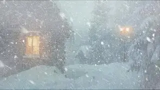 Arctic Snowstorm Sounds ❄️ Cold Winds & Deep Sleep in a Frozen Wonderland