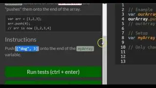 Manipulate Arrays With push, freeCodeCamp Basic Javascript