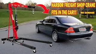 How To Fit A HARBOR FREIGHT ENGINE HOIST (SHOP CRANE) Into Your Car  - No Damage