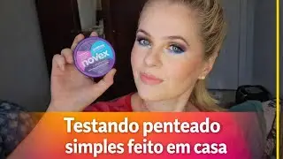 Testando Penteado. #cabelos 