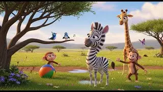 Zara Zebra&rsquo;s Playful Day | Fun Zebra Adventure Song for Kids | Nursery Rhymes & Songs for Children