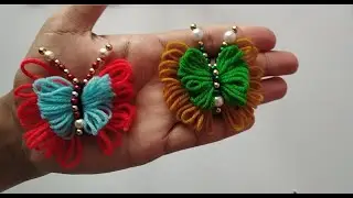 Awesome easy wool butterfly using comb II Woolen craft butterfly II butterfly making handmade