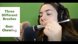 ASMR | Intense Mic Brushing & Gum Chewing | Three Different Brushes
