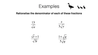 A4h Part 2 video 1 of 2 Rationalising denominators
