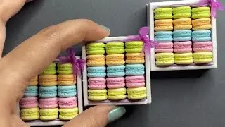 Miniature Macaron with box- polymer Clay tutorial for beginners
