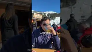 He didn&rsquo;t regret it #couplesgetaway #banff #skiseason