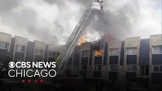 Firefighters battle extra-alarm fire in frigid cold near O'Hare