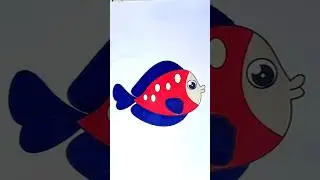 Cute Fish Coloring 🐟🎨#shorts #fishcoloring