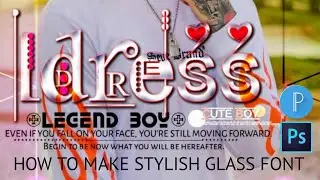 how to make simple glass font name editing stylish name editing