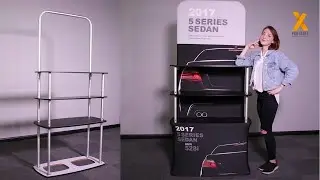 Portable X - Backwall display rack