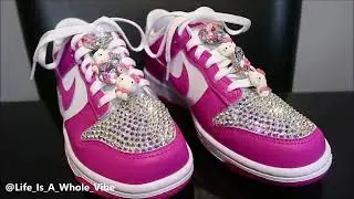 HOW TO MAKE HELLO KITTY SHOELACE CHARMS - DIY BLING NIKE DUNKS