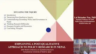 WCQR2026_334004: Employing a Post-Qualitative Approach to Policy Research and Analysis in Nepal