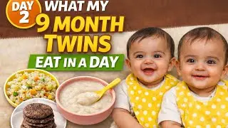 What My 9 Month Old Twins Eat in a Day | Day 2 Baby Food Routine (Healthy & Homemade)