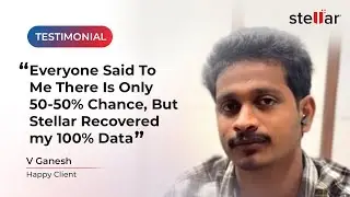 🎥 Watch How Stellar Recovered 100% Data For V Ganesh from 6TB WD HDD Physical Complex Case