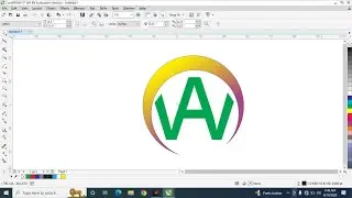 AW logo design. Corel draw tutorial
